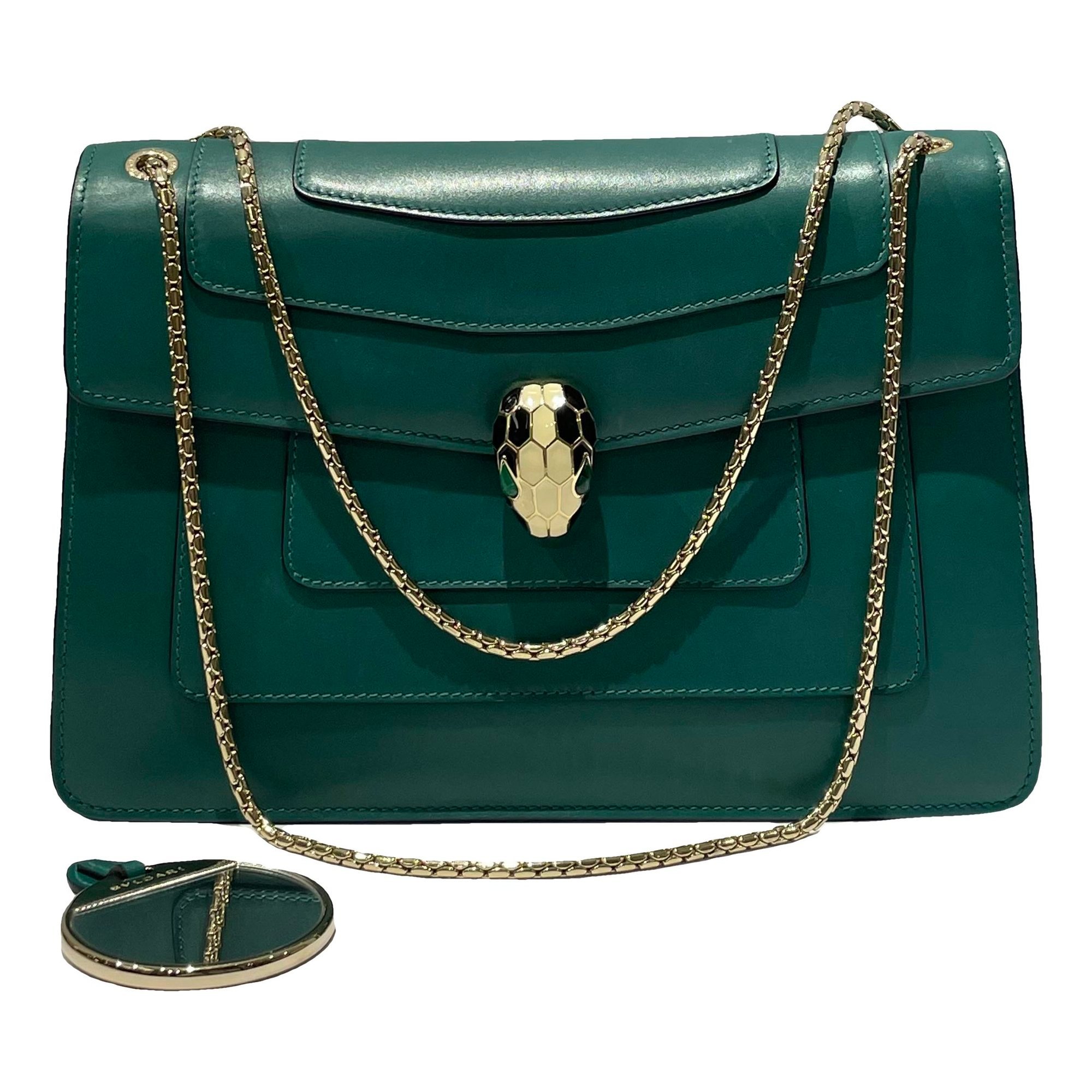 Serpenti leather handbag