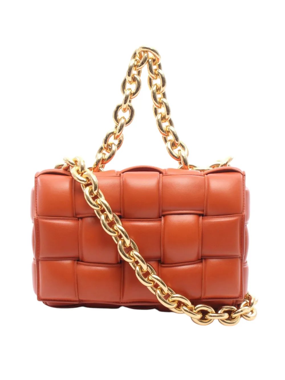 2012-2026 Nappa Intrecciato Padded Chain Cassette satchel