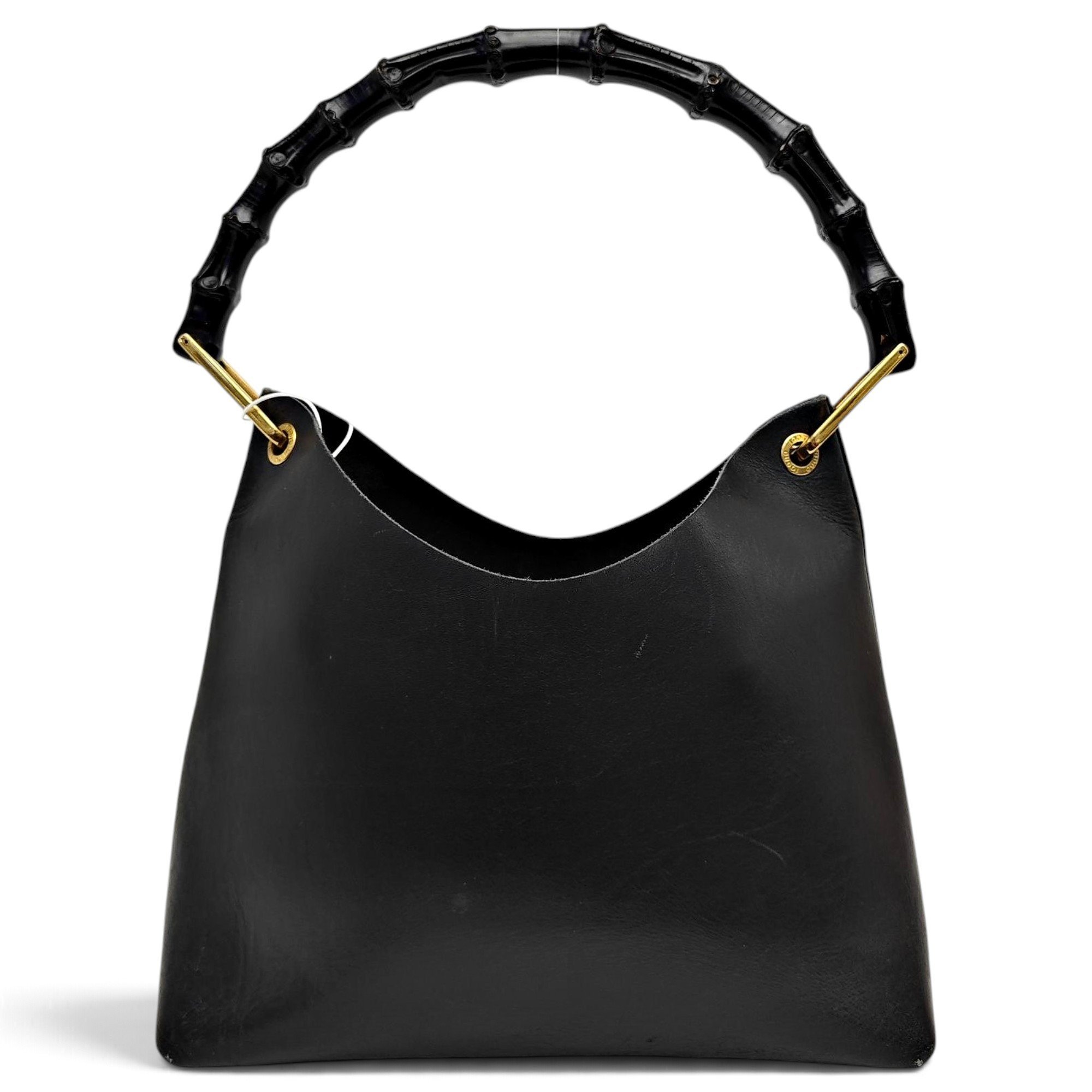 Bamboo Frame Satchel leather handbag