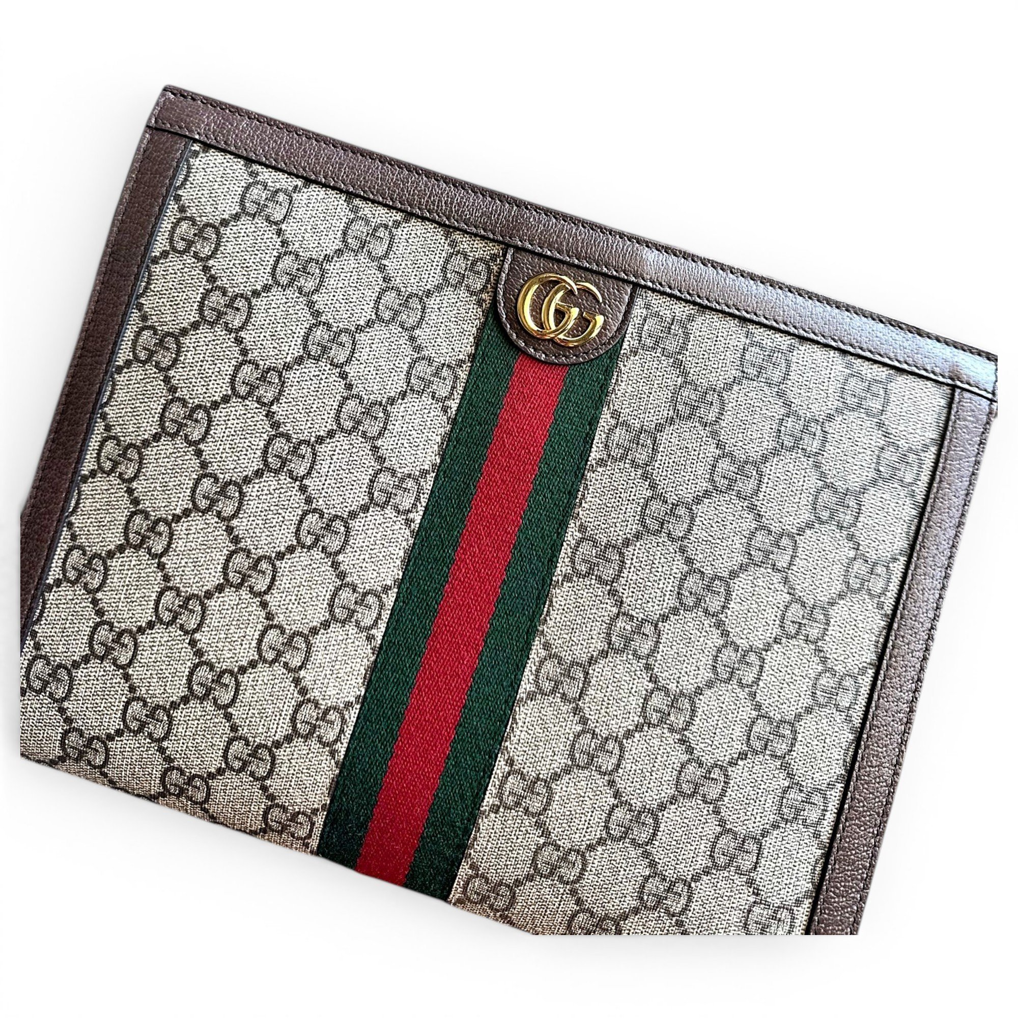 Ophidia leather clutch bag