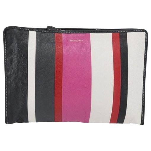 Leather clutch bag