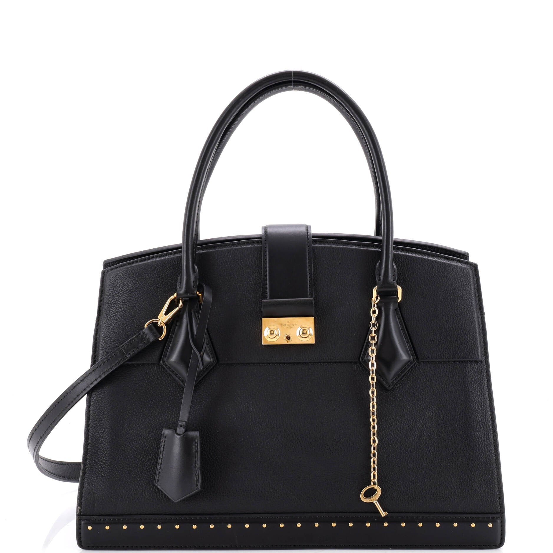 Cour Marly Handbag Leather with Studded Detail MM