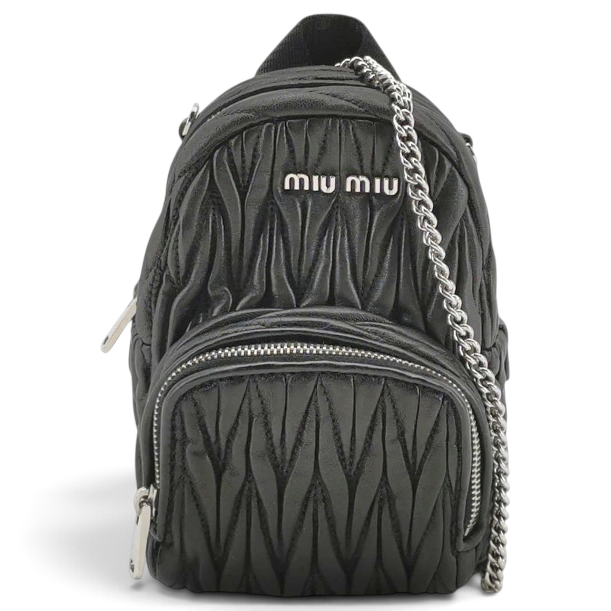Miu Logo leather handbag