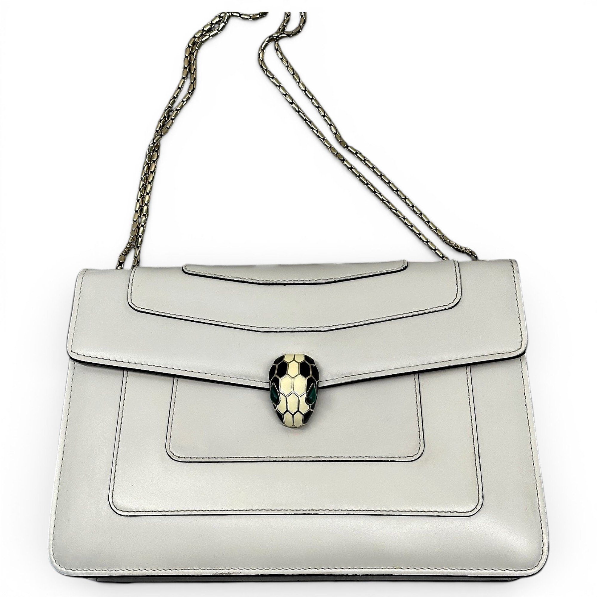 Serpenti leather handbag