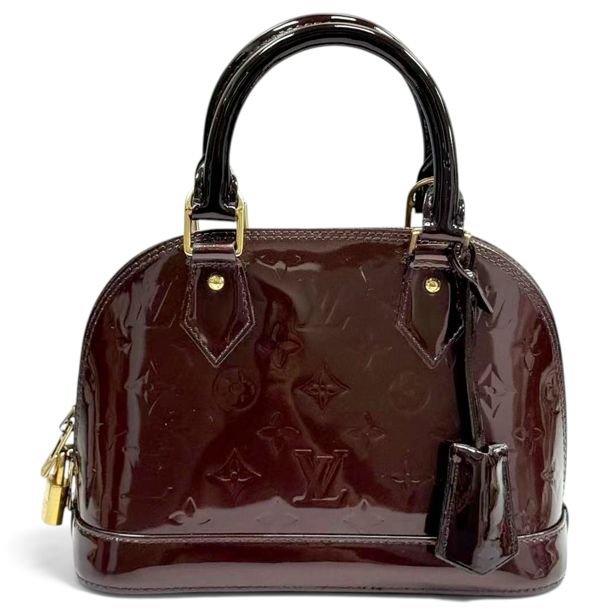 Louis Vuitton Alma BB patent leather handbag