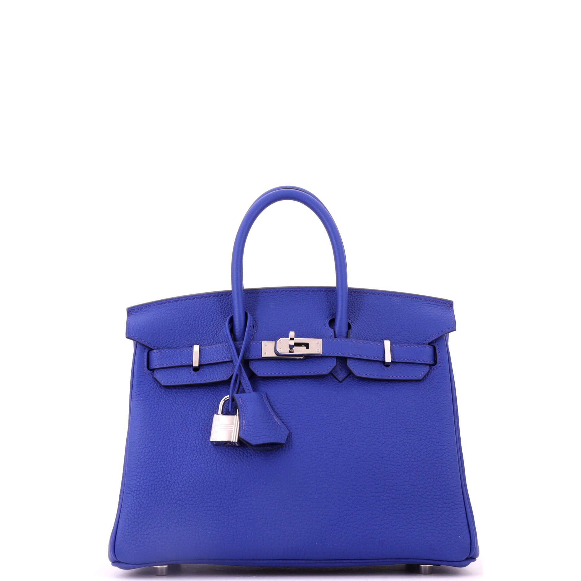 Birkin Handbag Bleu Royal Togo with Palladium Hardware 25