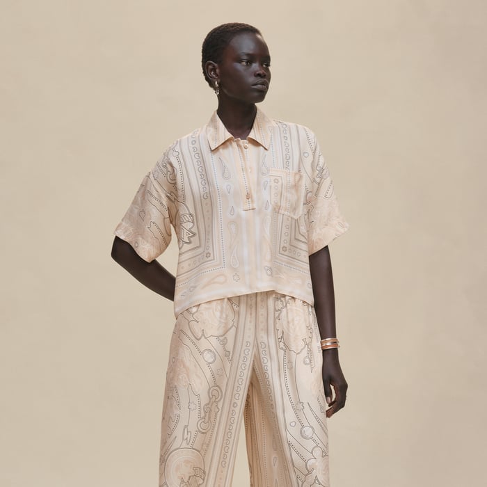 Blanc Perle "Candy Libris Bandana" Blouse
