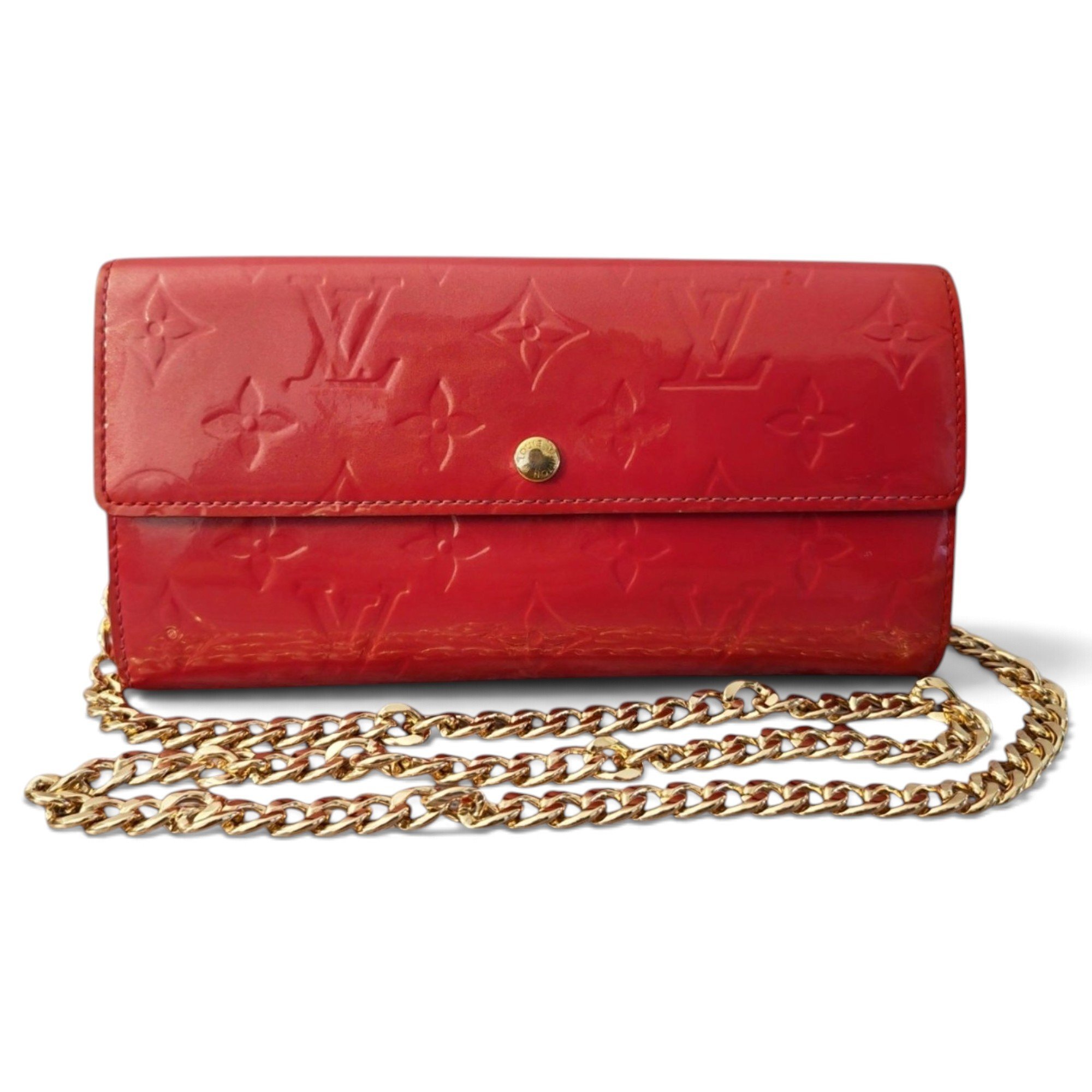 Patent leather clutch bag
