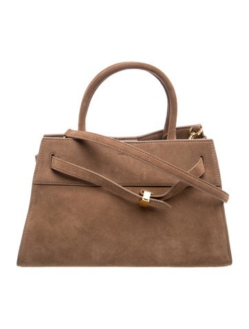 Suede Top Handle Bag