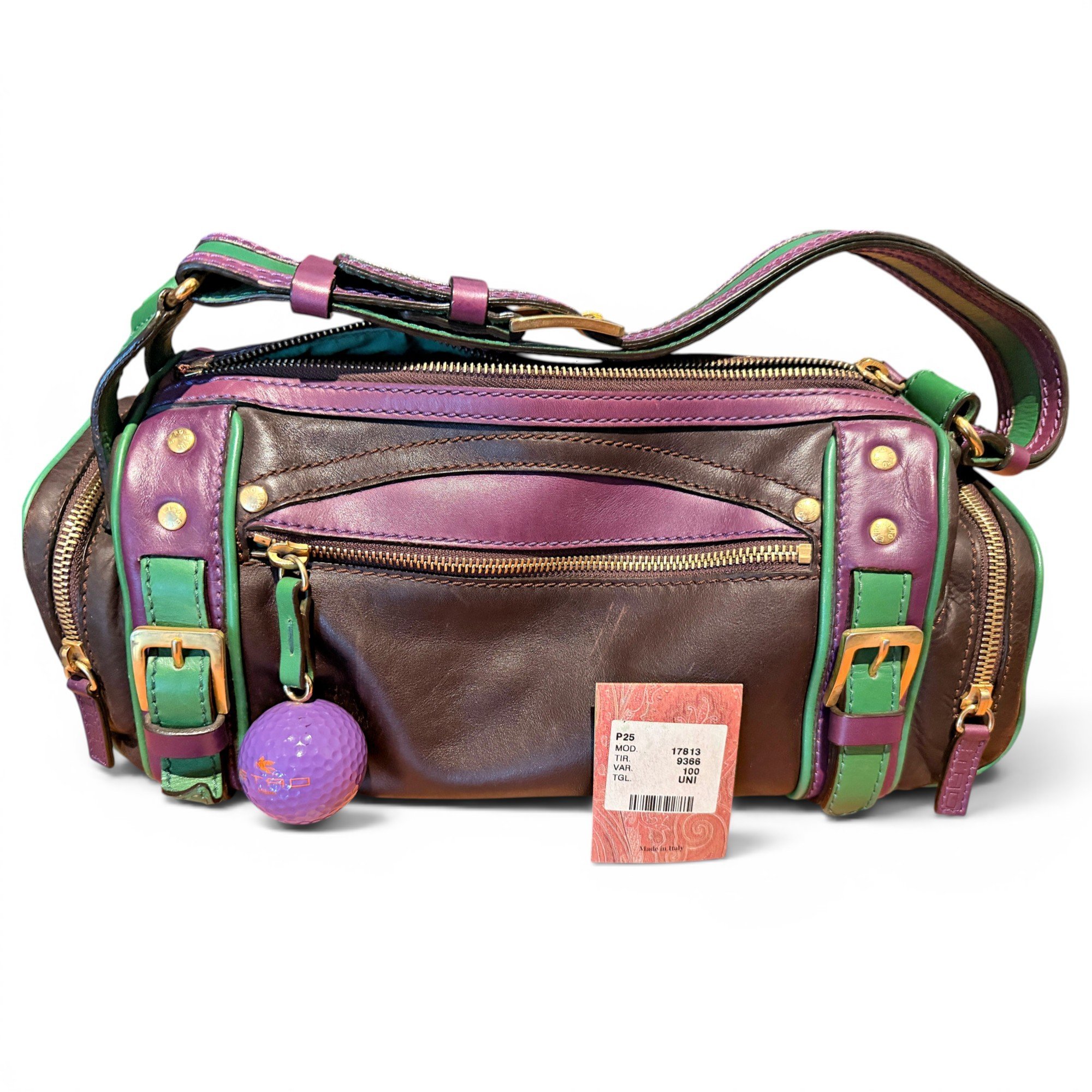 Leather bowling bag