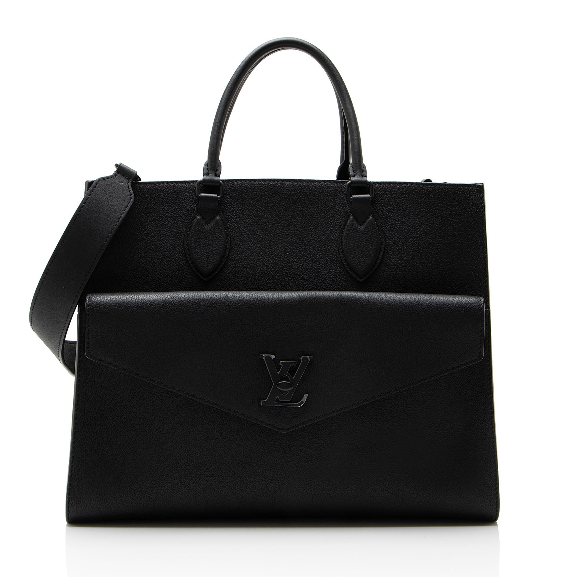 Lockme leather tote