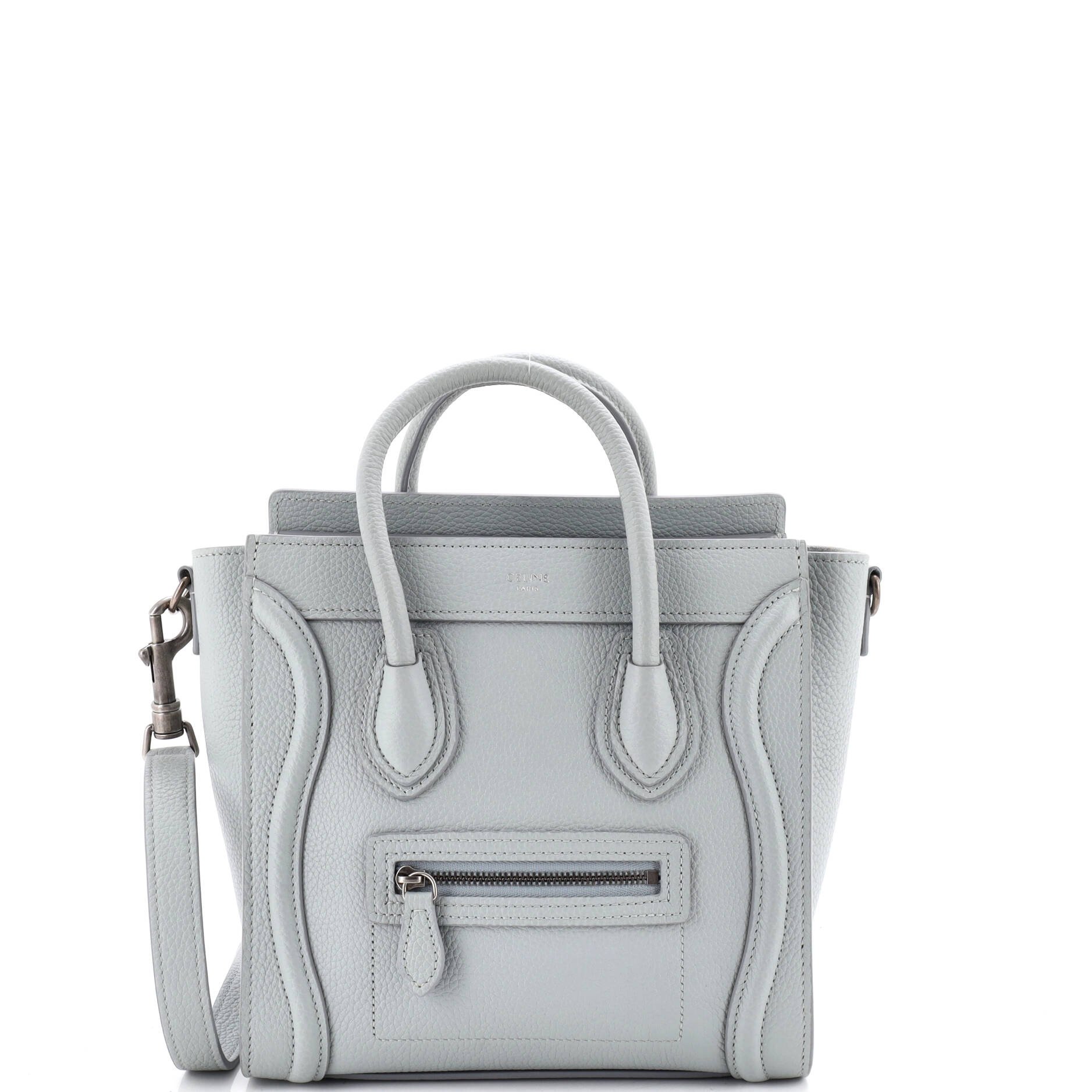 Luggage Bag Grainy Leather Nano