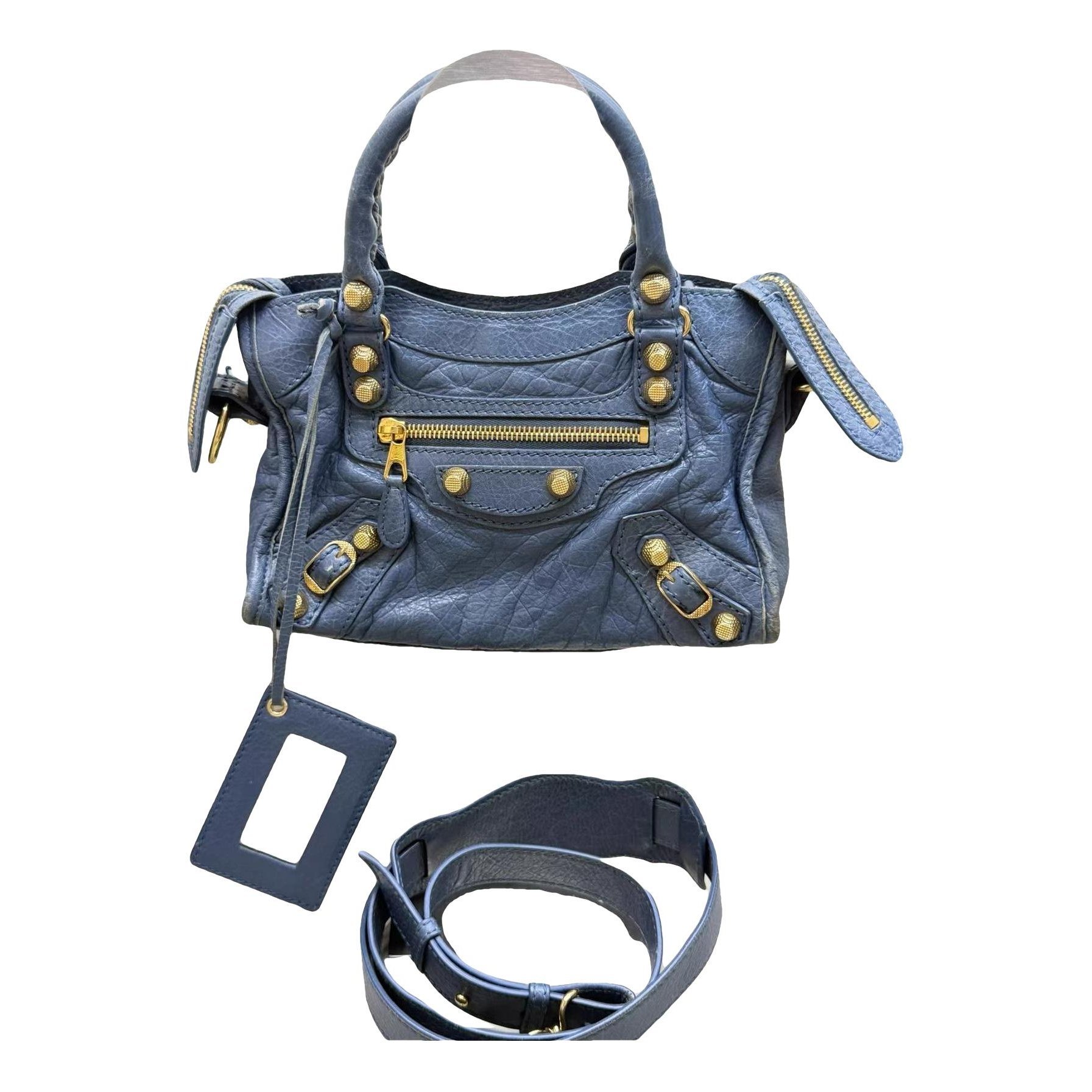 City leather handbag