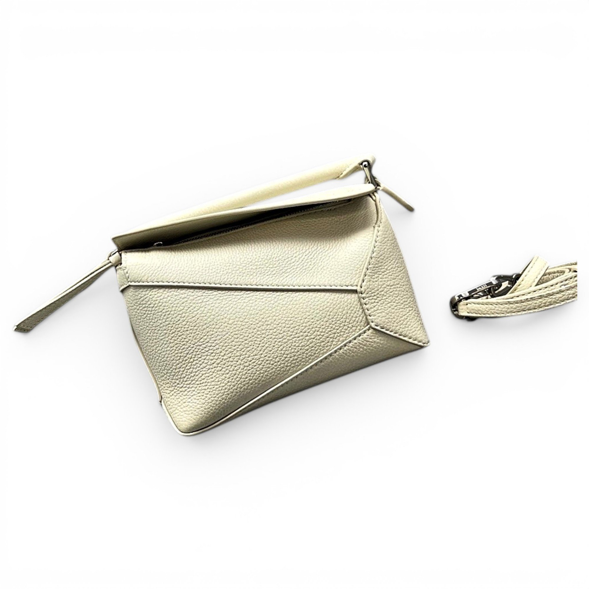 Puzzle leather handbag