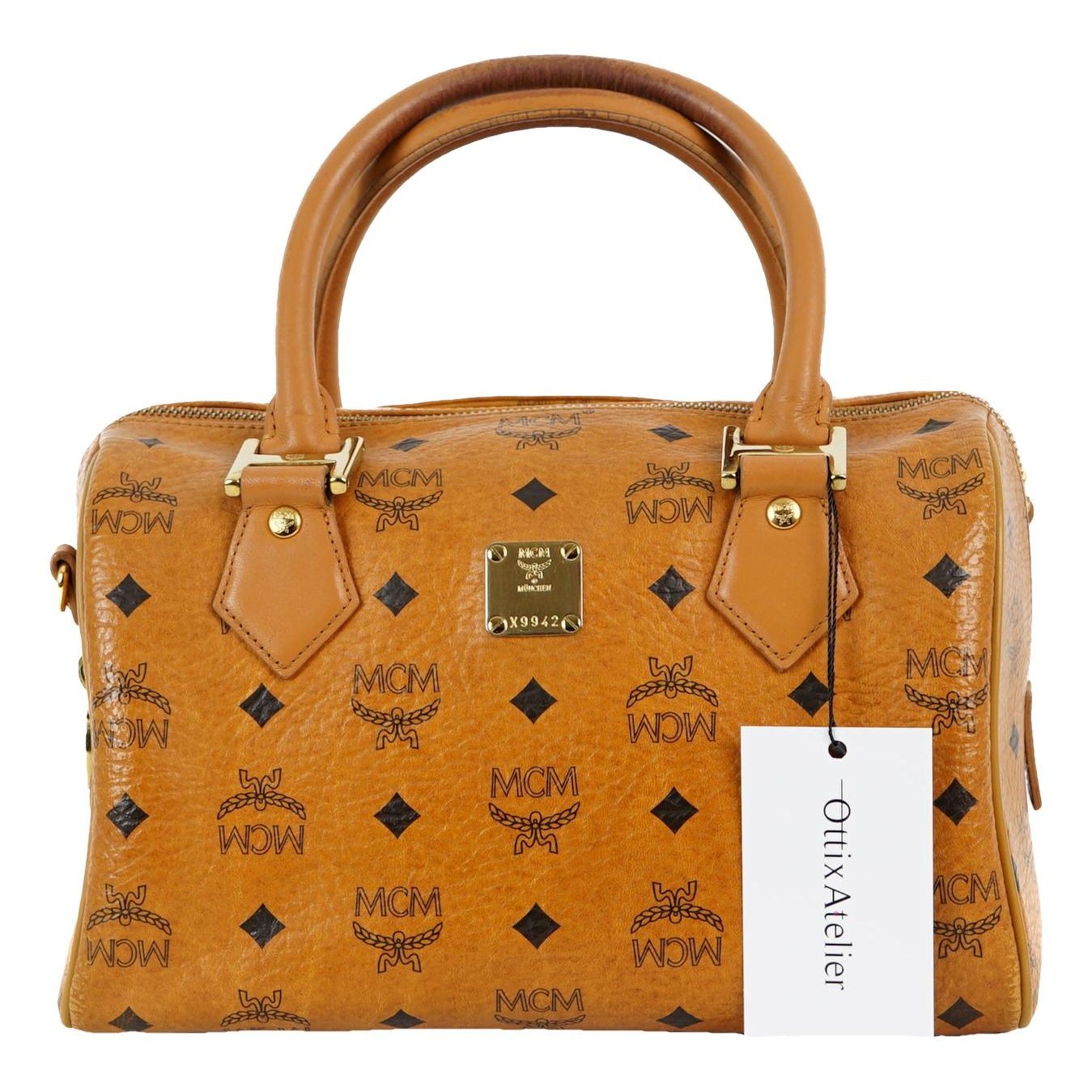 Boston leather handbag