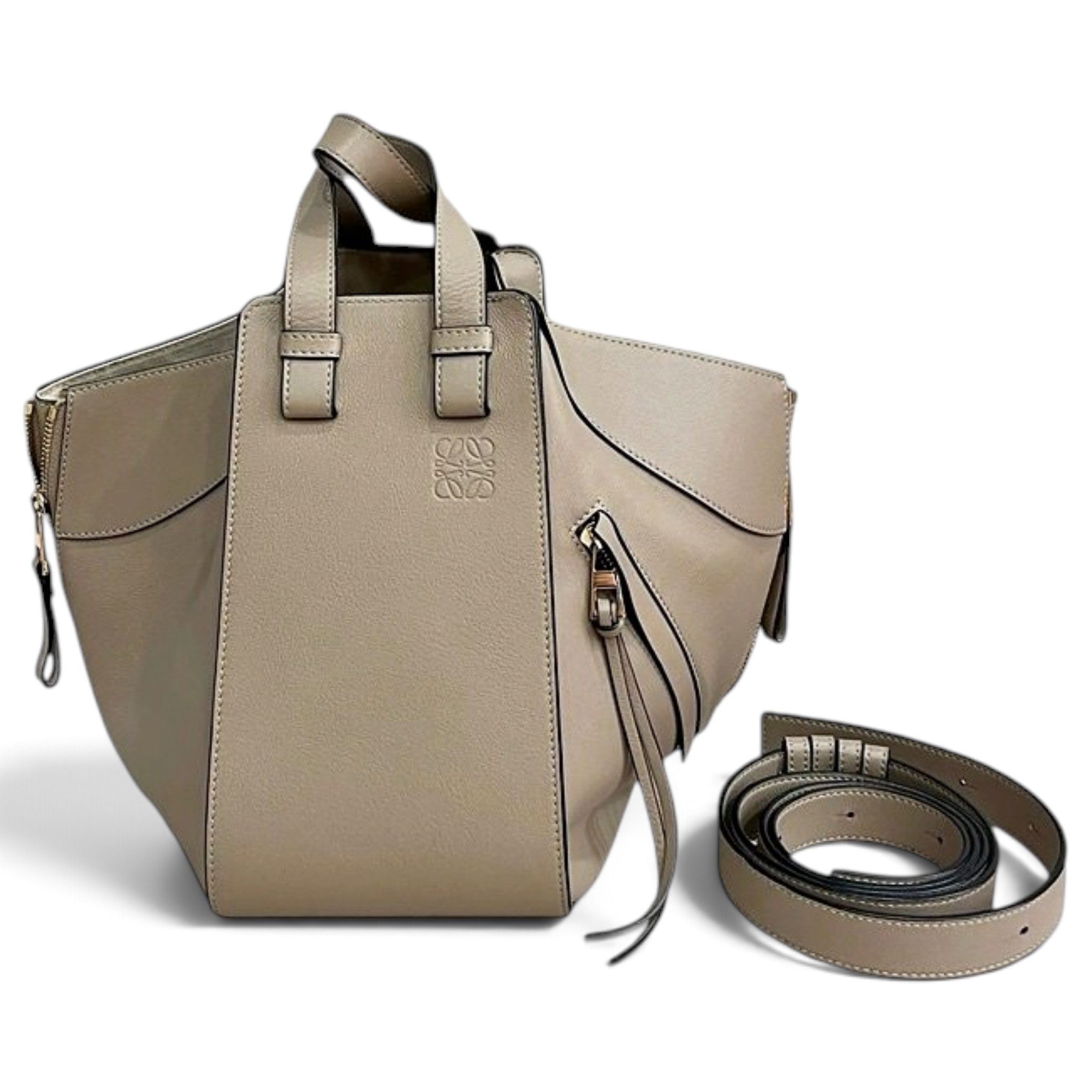 Hammock leather handbag