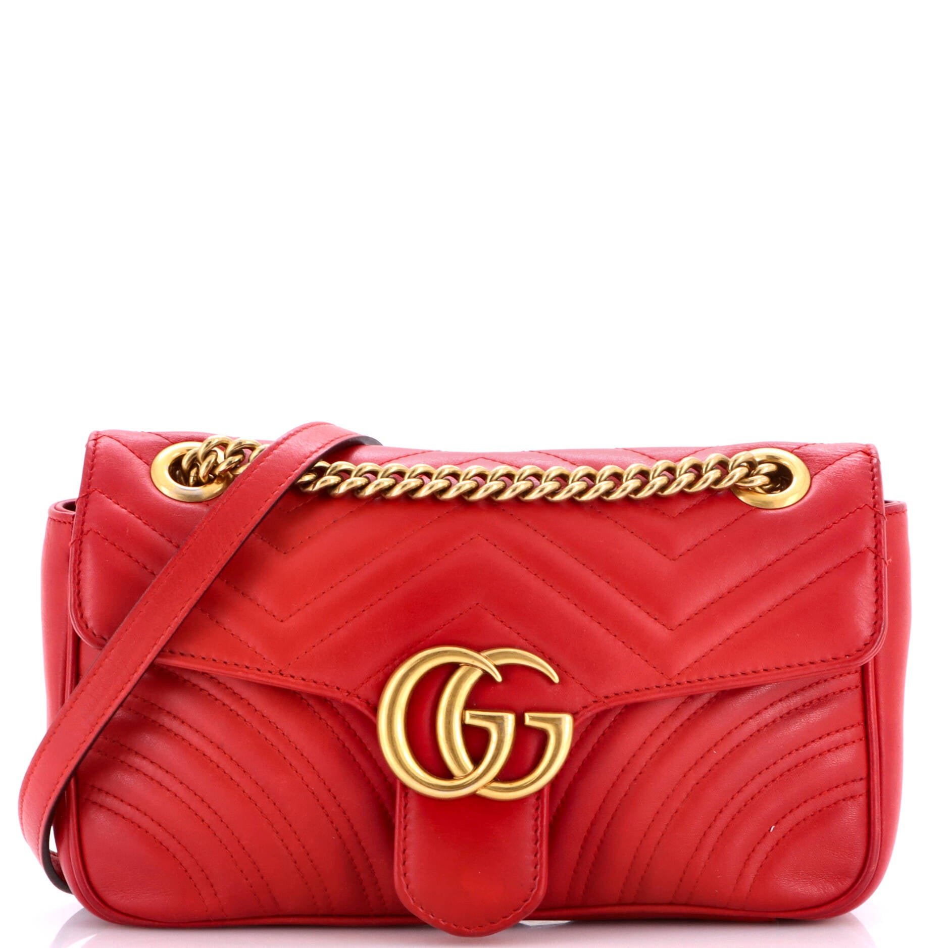GG Marmont Flap Bag Matelasse Leather Small