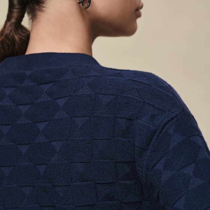 Bleu Outremer "Medor" Long-sleeve Cardigan