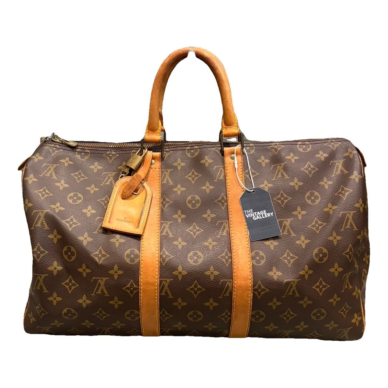 Keepall leather travel bag