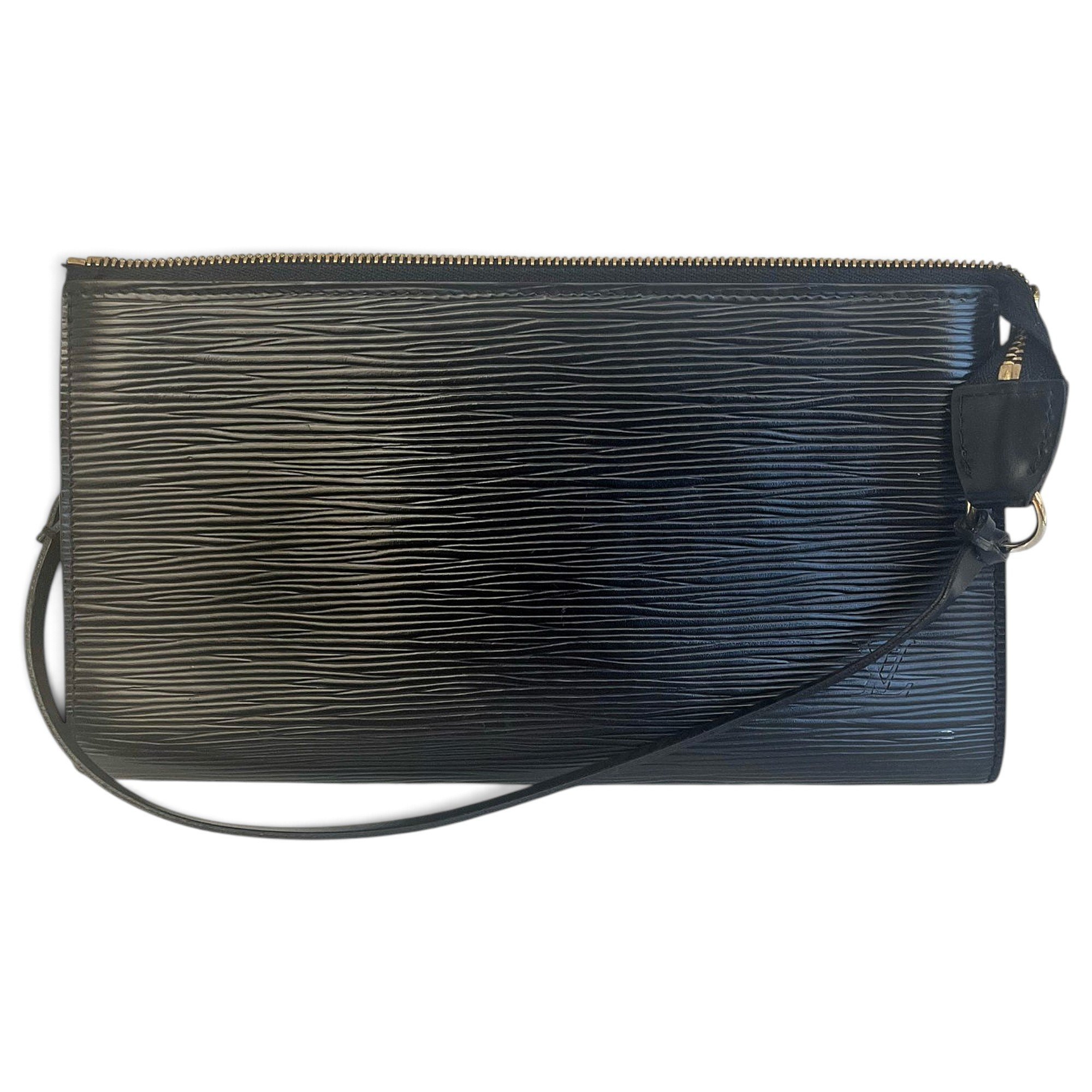 Leather clutch bag
