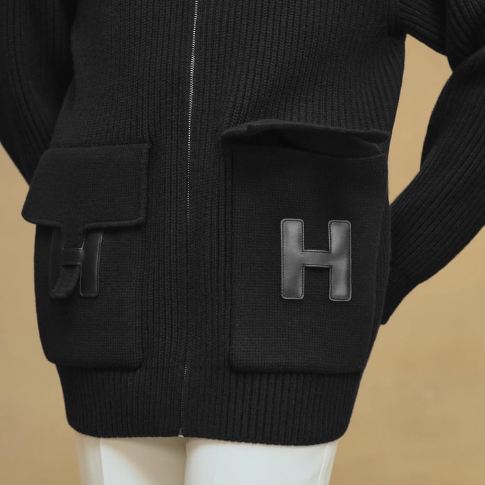 Noir Wool Knit Jacket