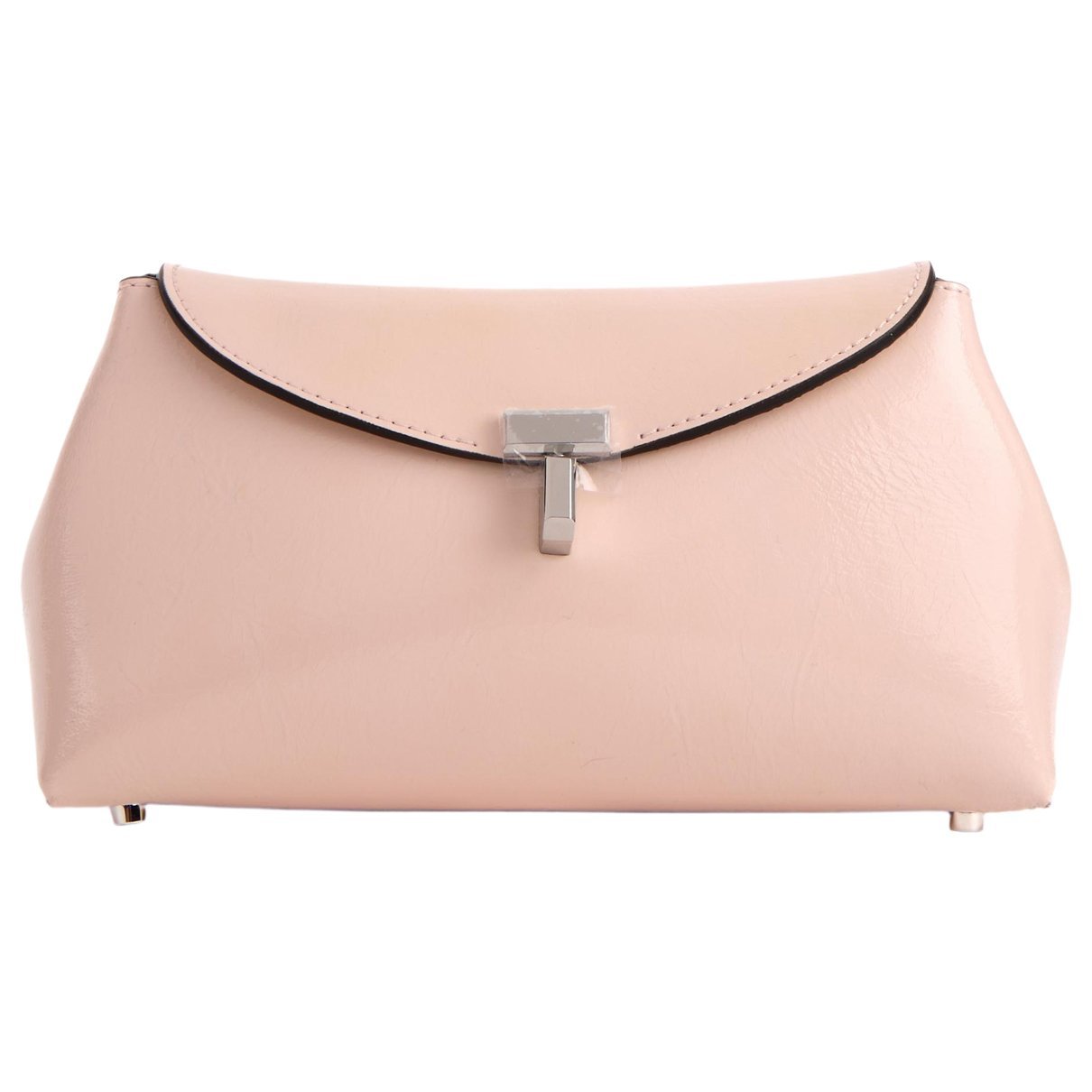 T-Lock leather clutch bag