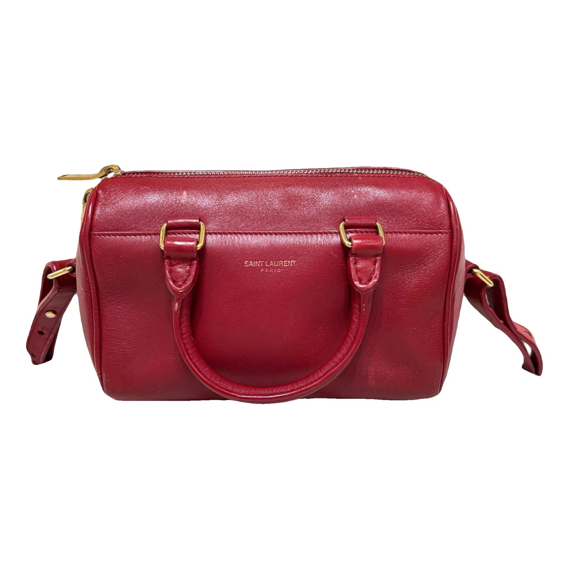 Duffle leather crossbody bag