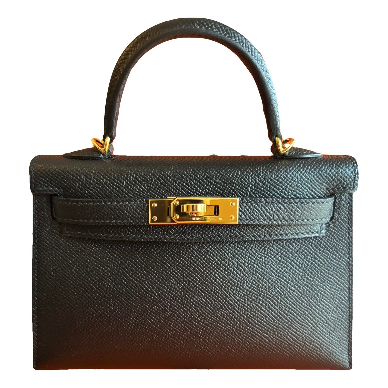 Hermes Kelly Handbag Black Epsom Leather