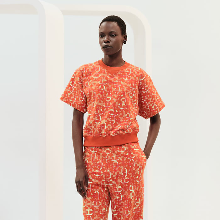 Orange Corail "Chaine d'Ancre" Sweatshirt