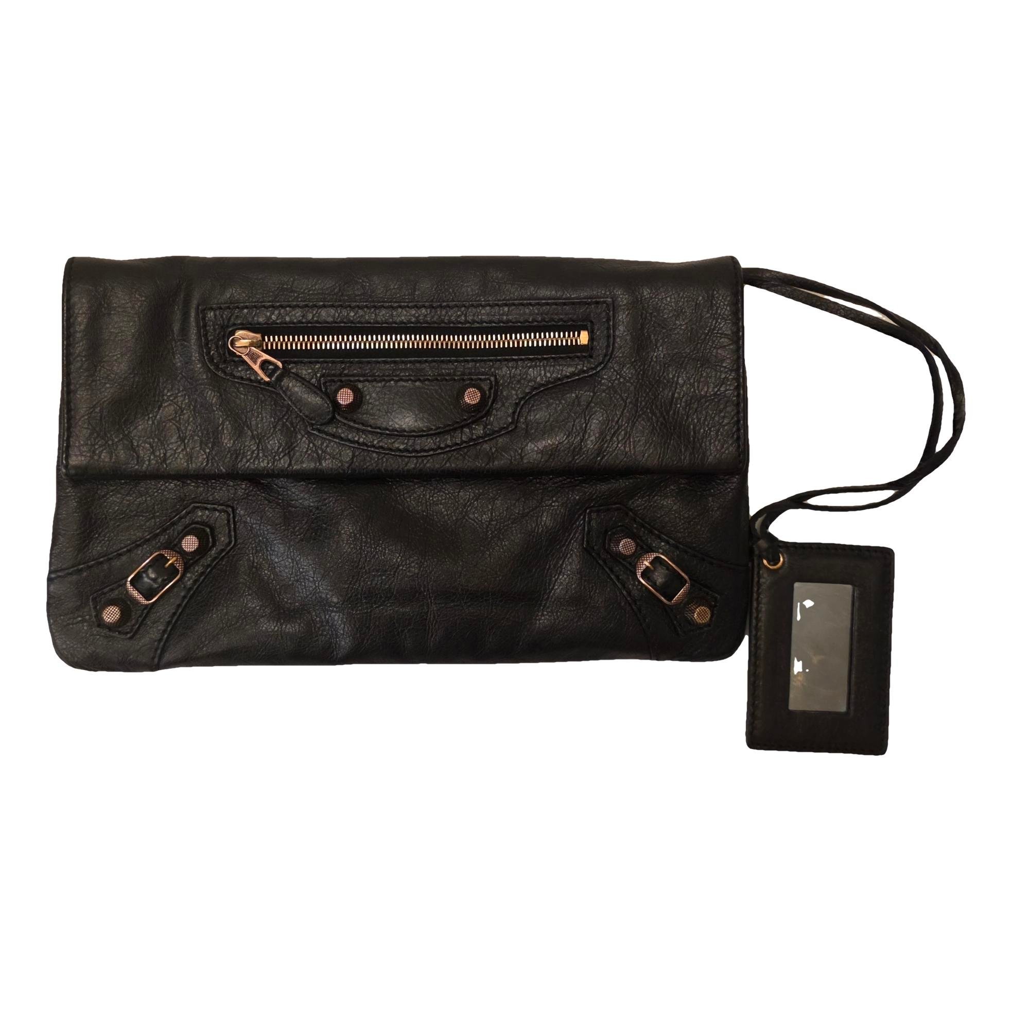 Envelop leather clutch bag