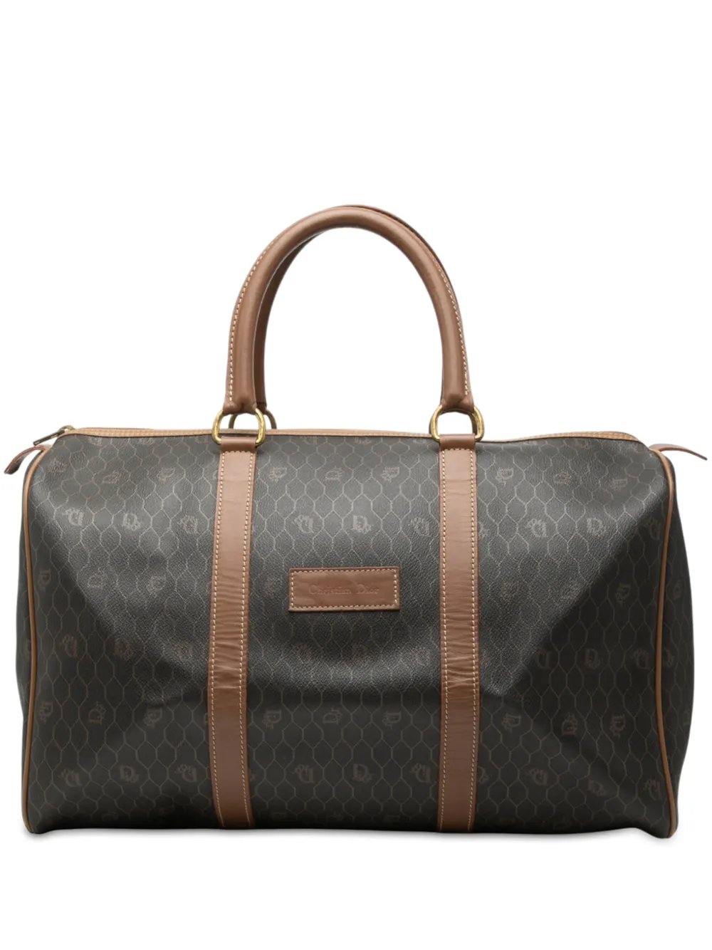 20th Century Honeycomb Coated Canvas boston bag
