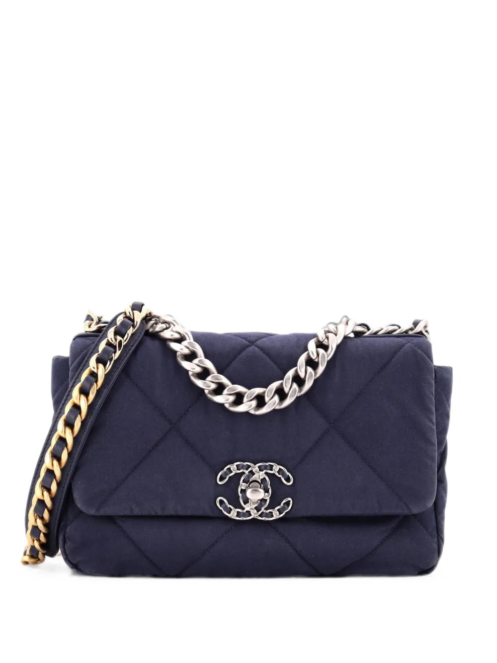 19 Flap Bag Quilted Canvas Medium shoulder bag