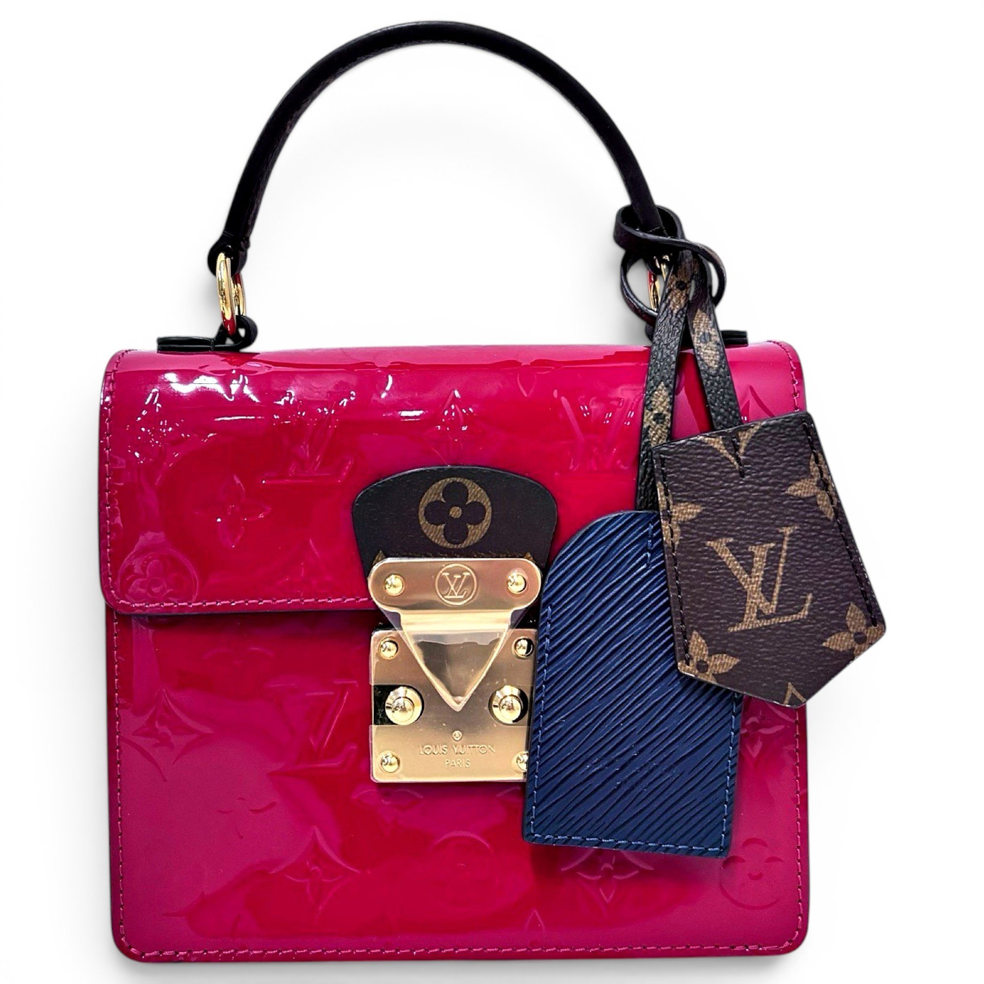 Spring street patent leather crossbody bag