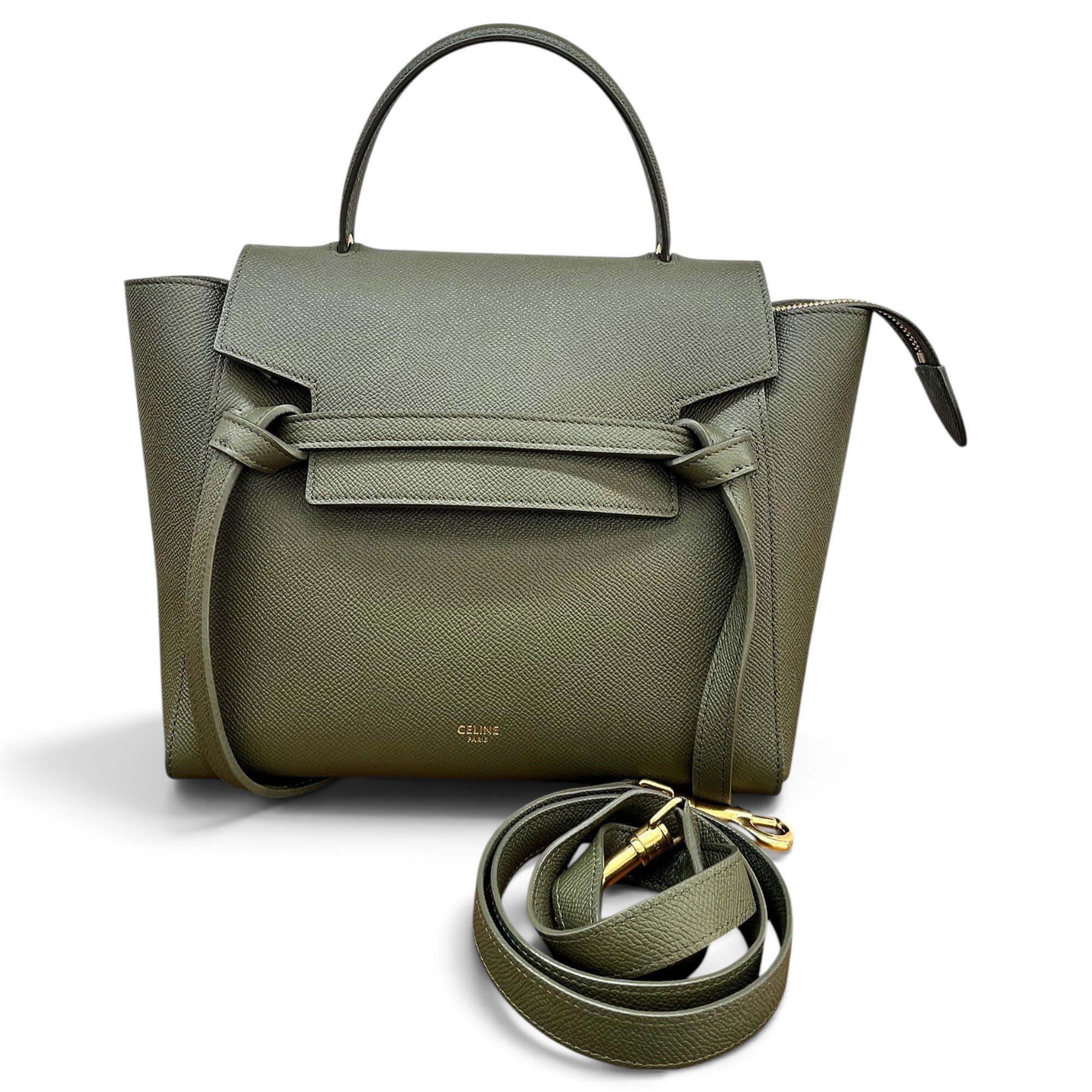 Belt leather handbag