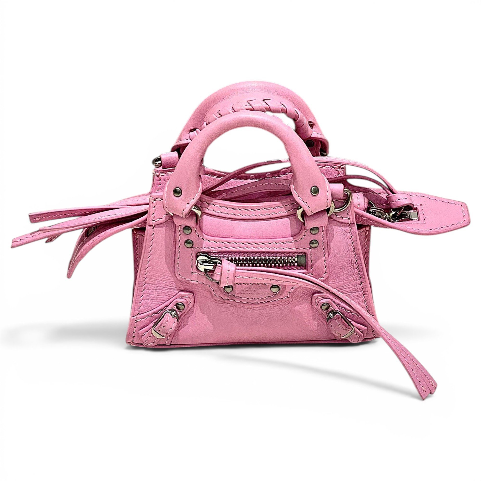 City leather handbag
