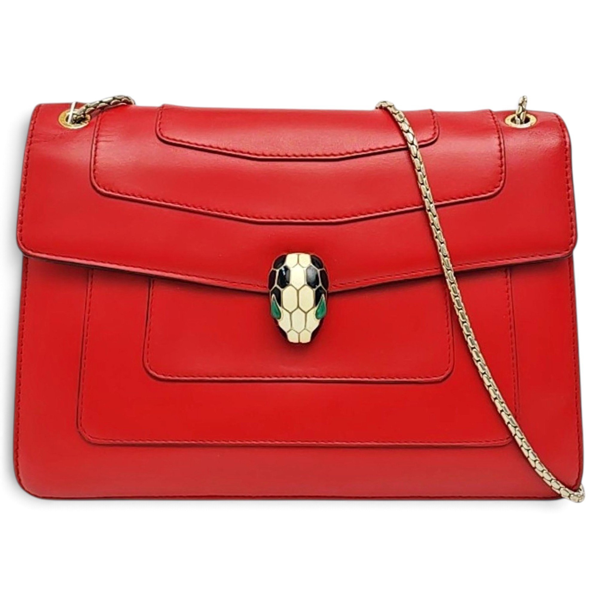 Serpenti leather handbag