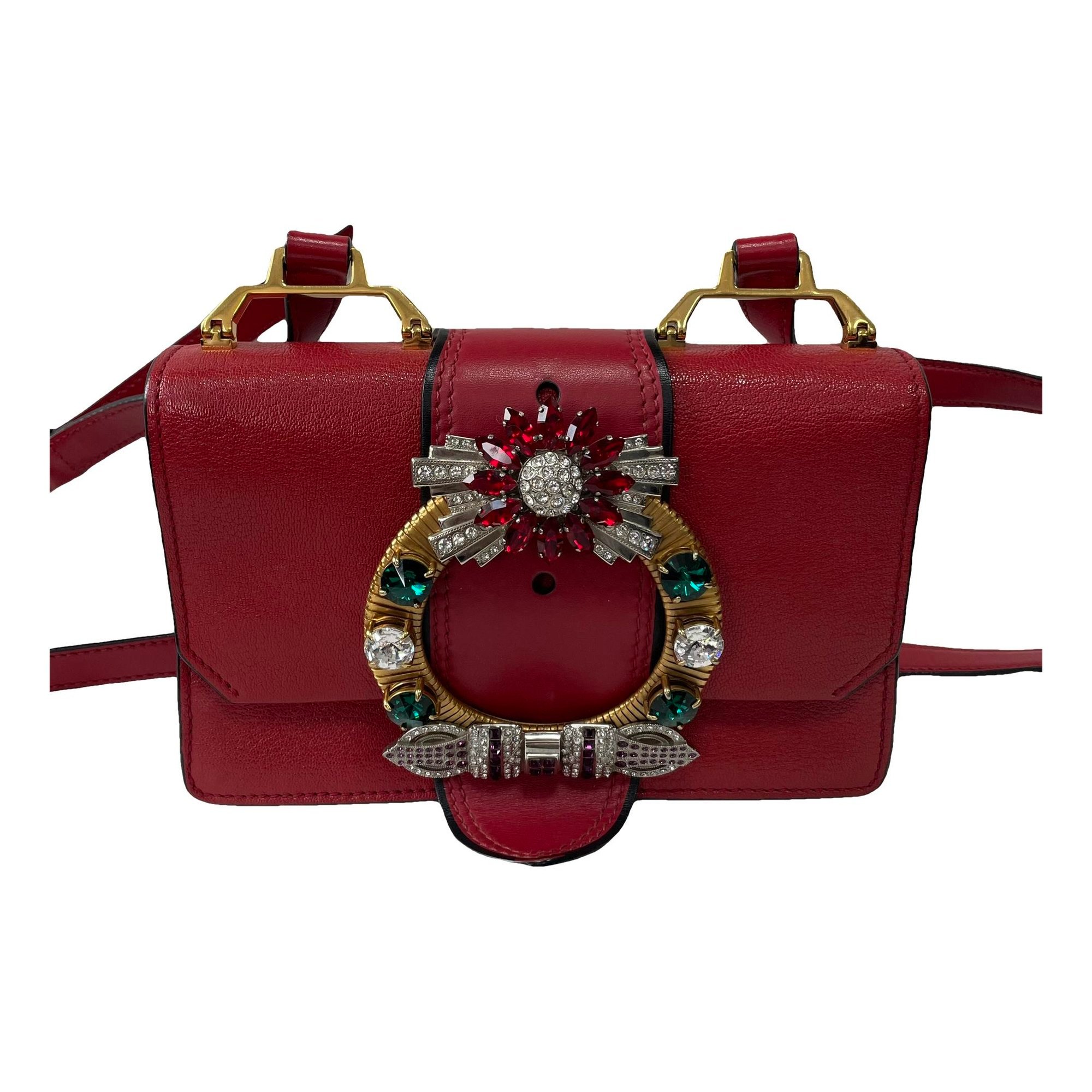 Miu Lady leather handbag