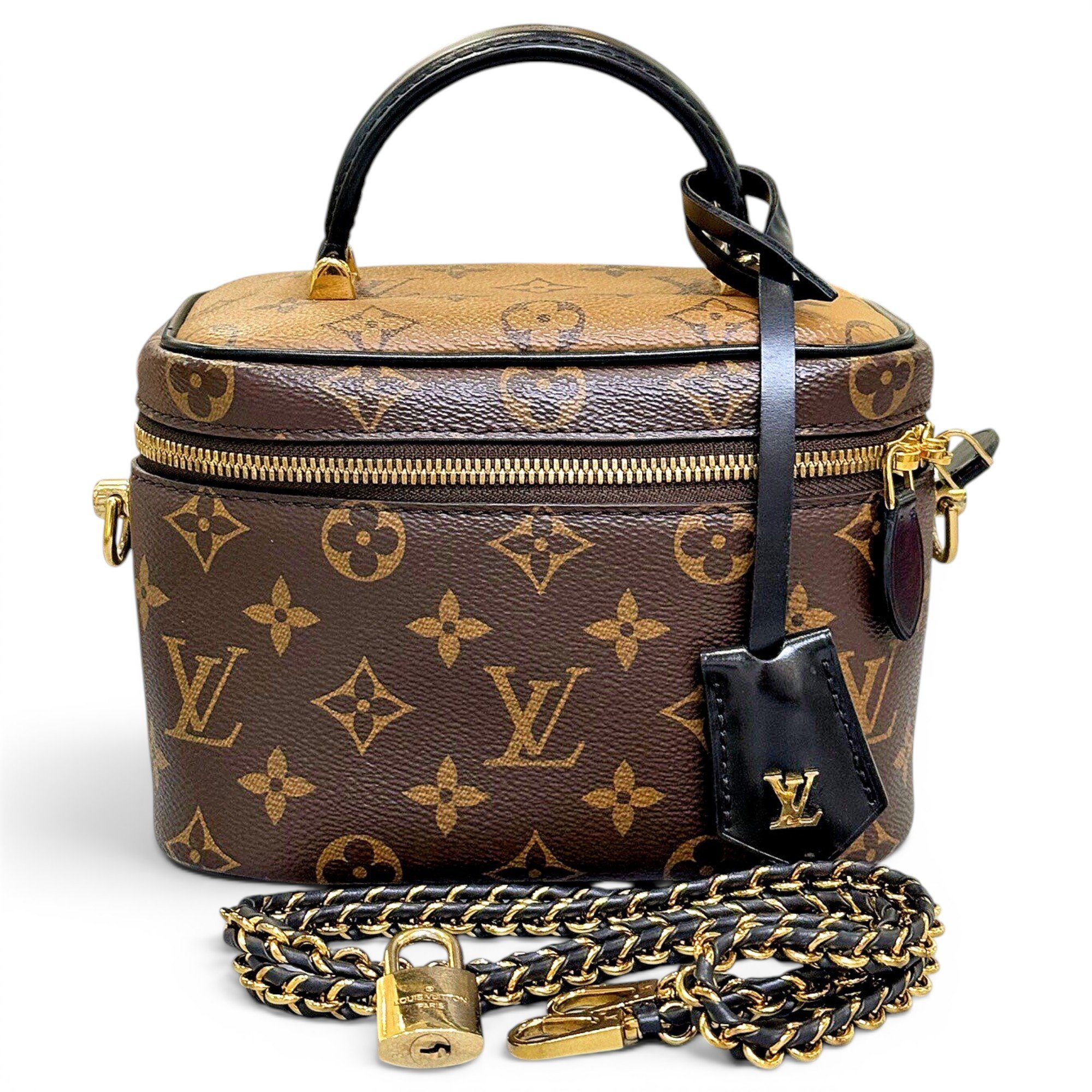 Vanity leather handbag
