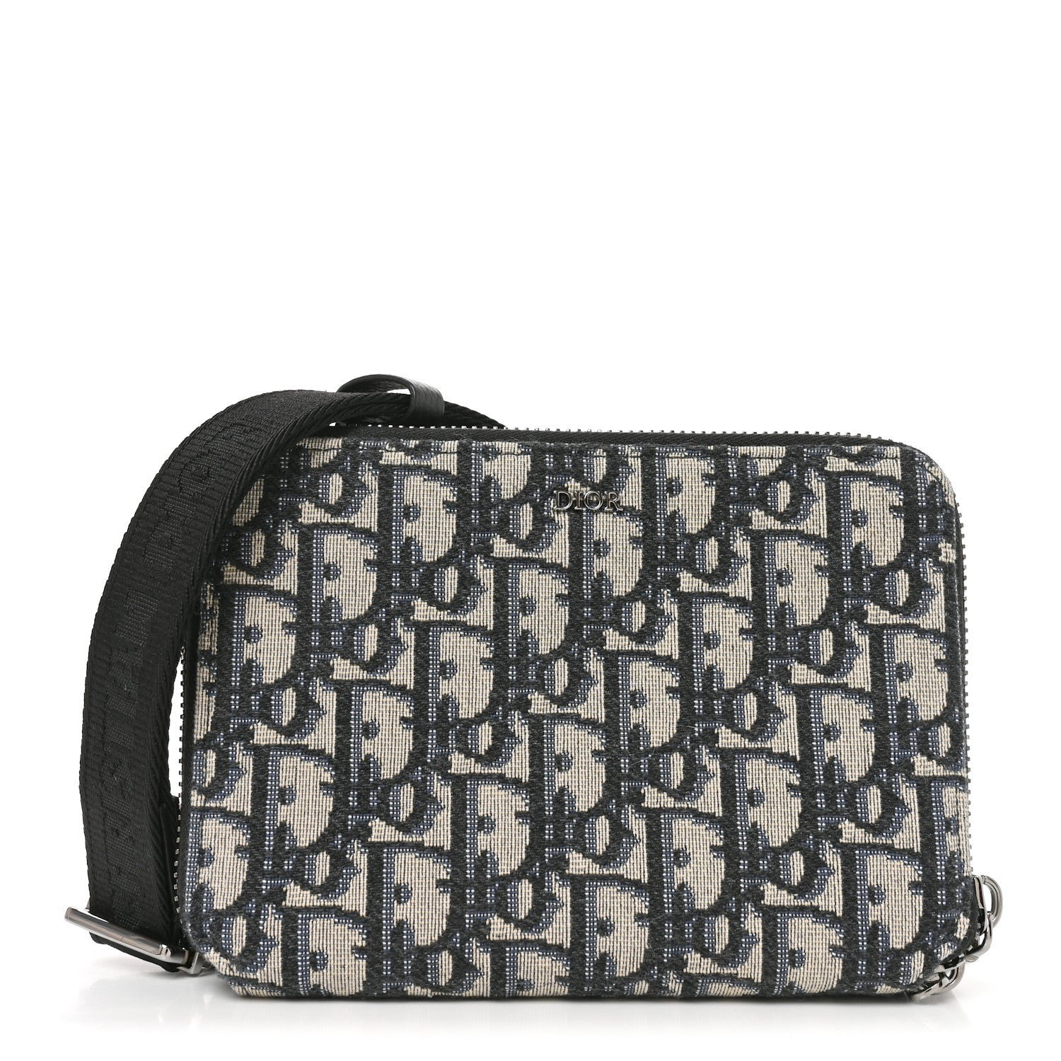 Christian Dior Oblique Pouch Navy Blue