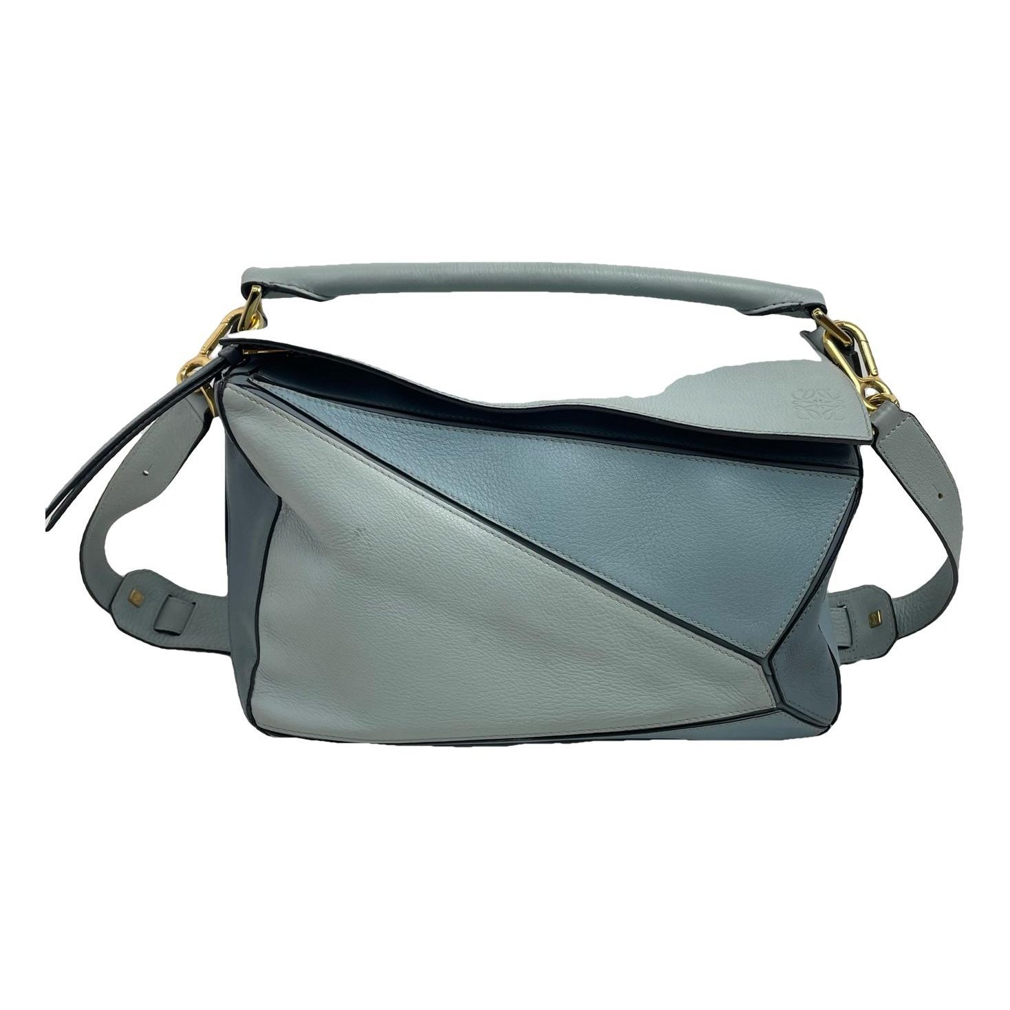 Puzzle leather handbag