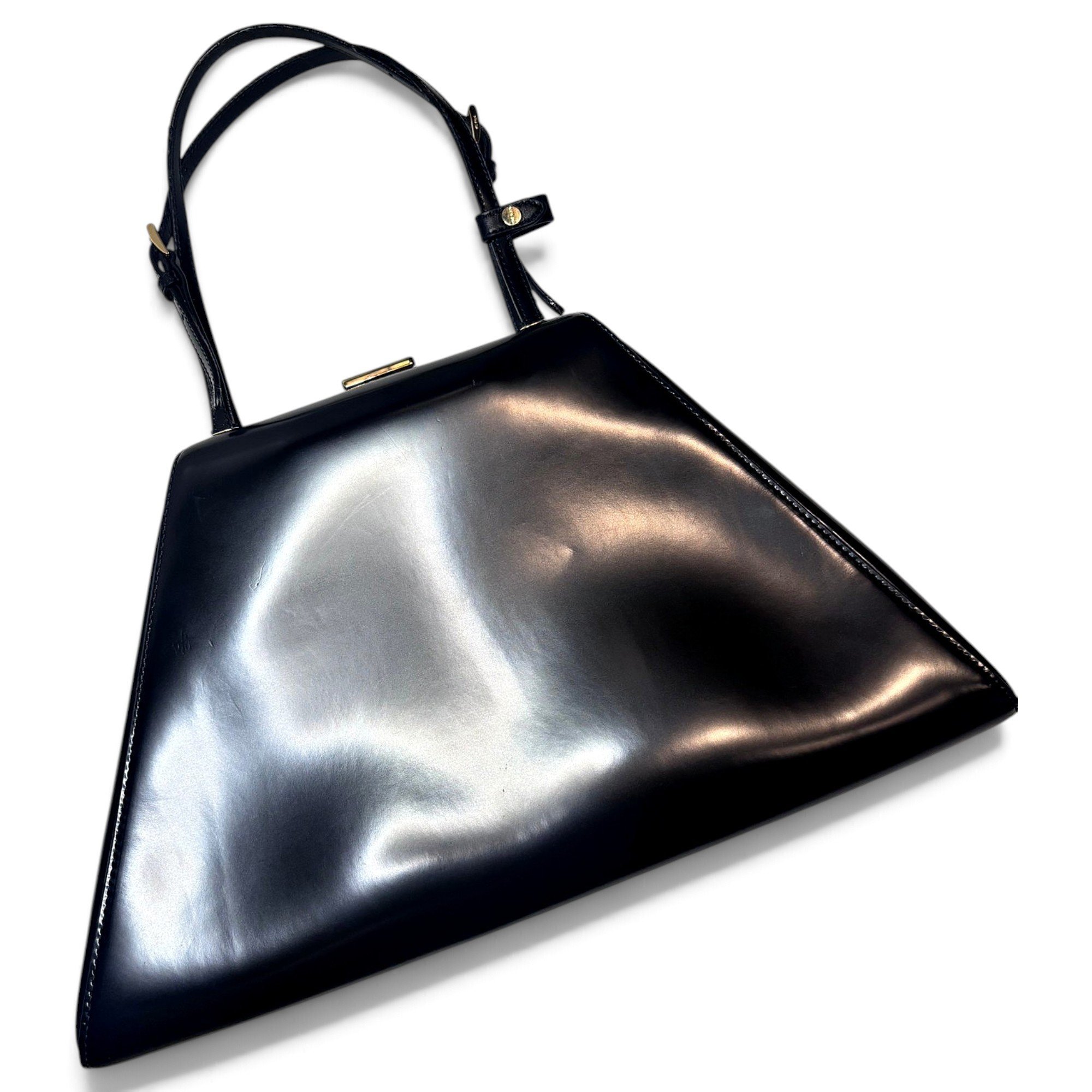 Patent leather handbag