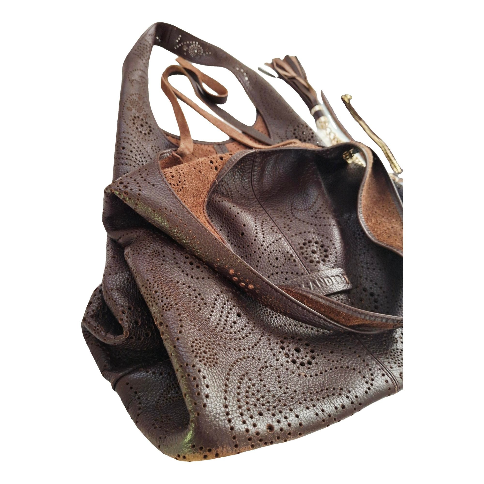 Leather clutch bag