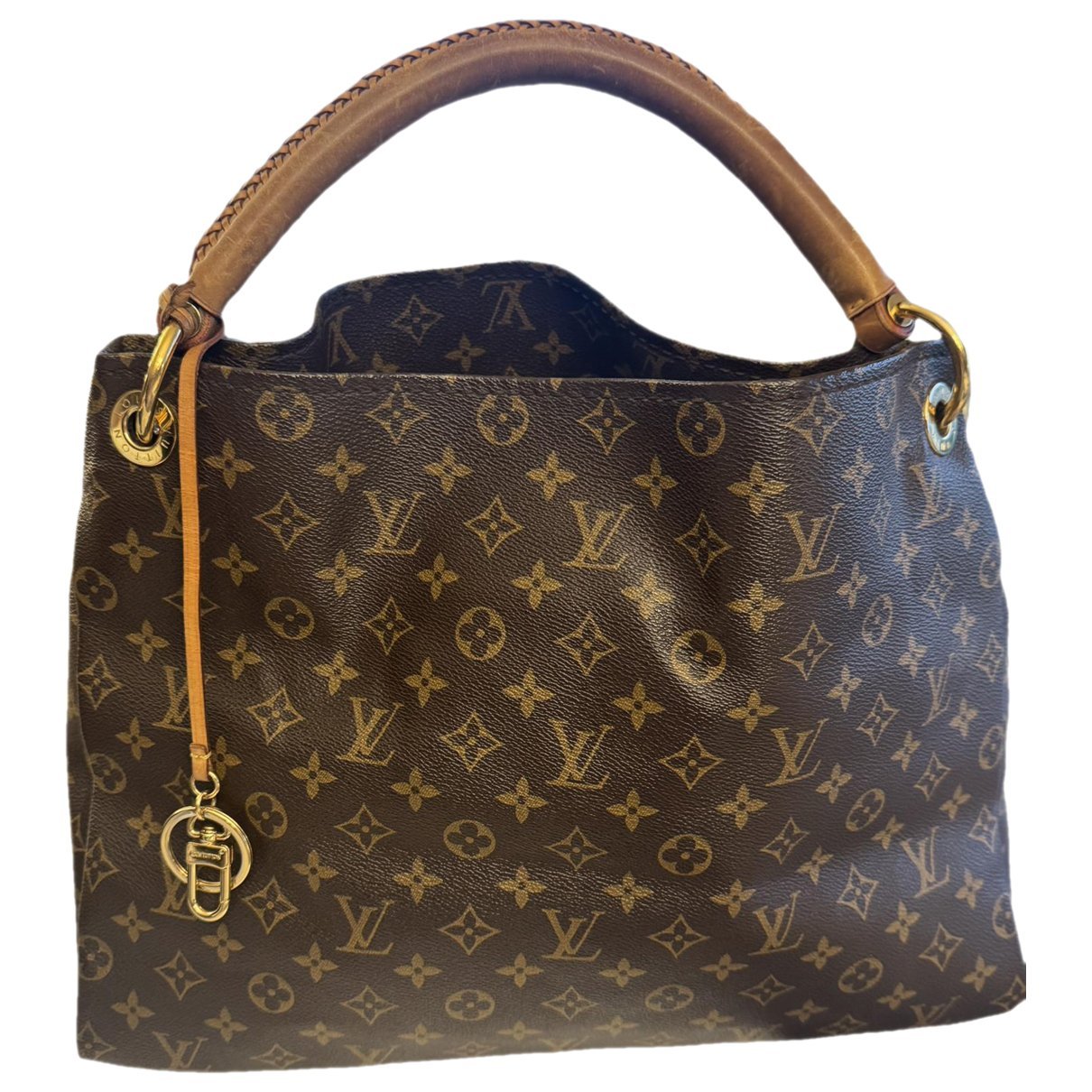 Artsy leather handbag