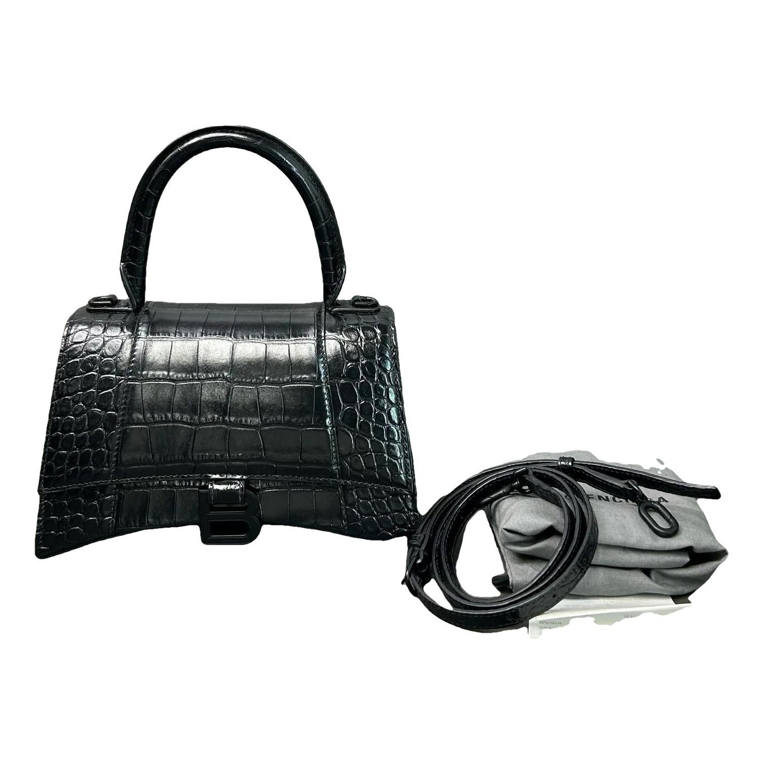 Hourglass leather mini bag