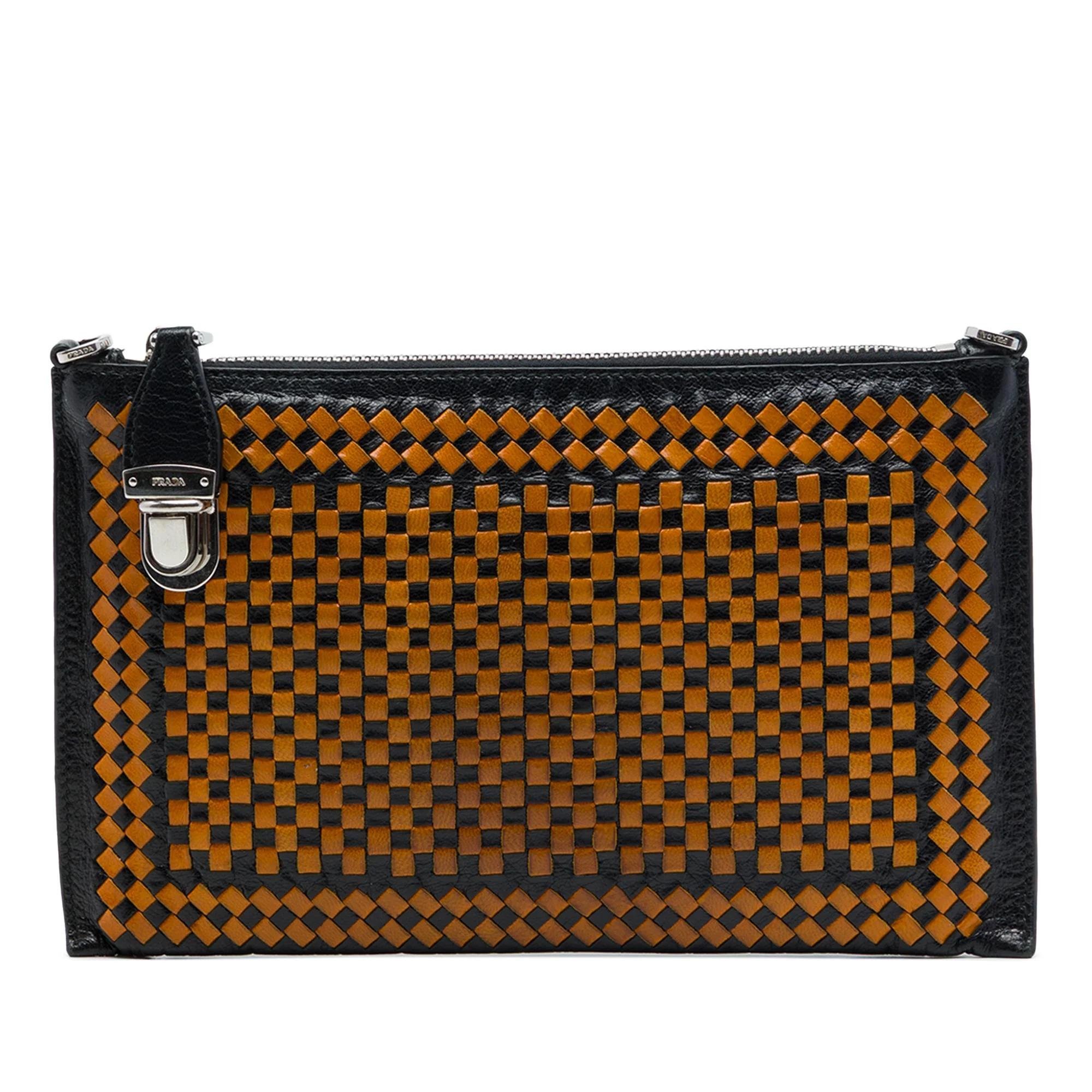 Prada Madras leather handbag