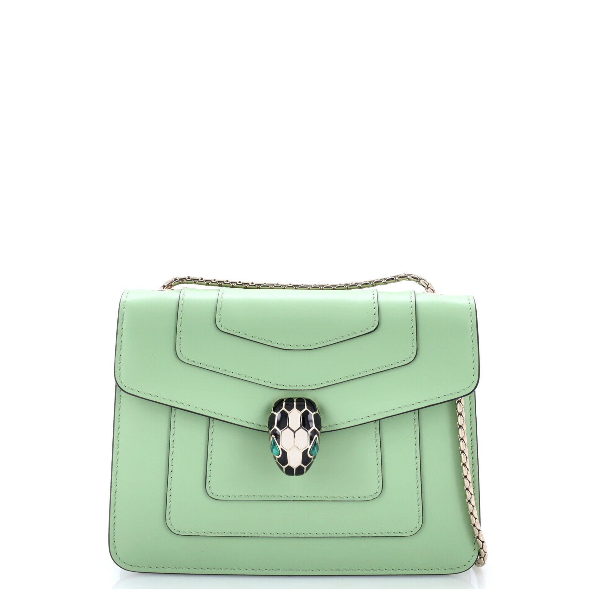 Serpenti Forever Square Shoulder Bag Leather Small