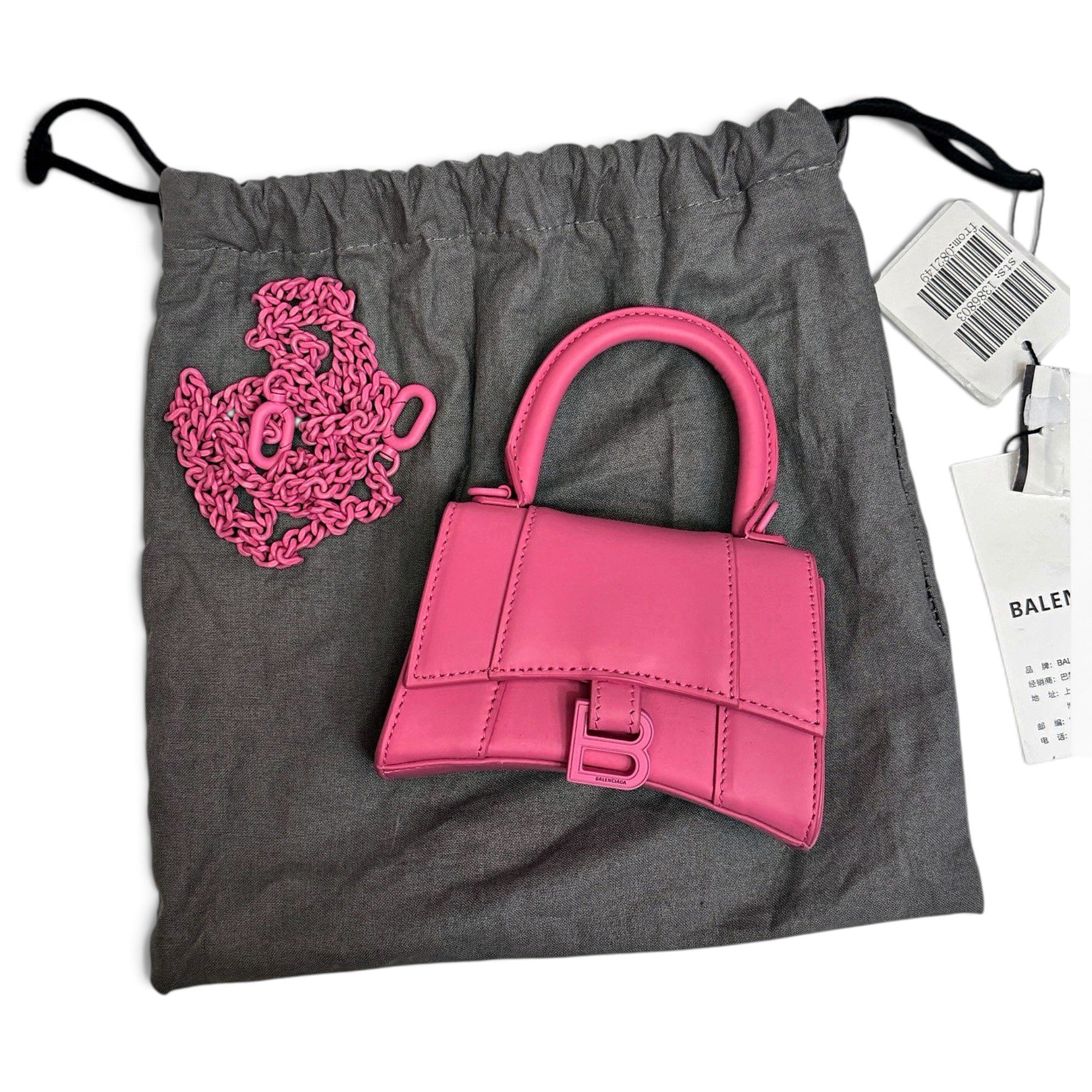 Hourglass leather mini bag