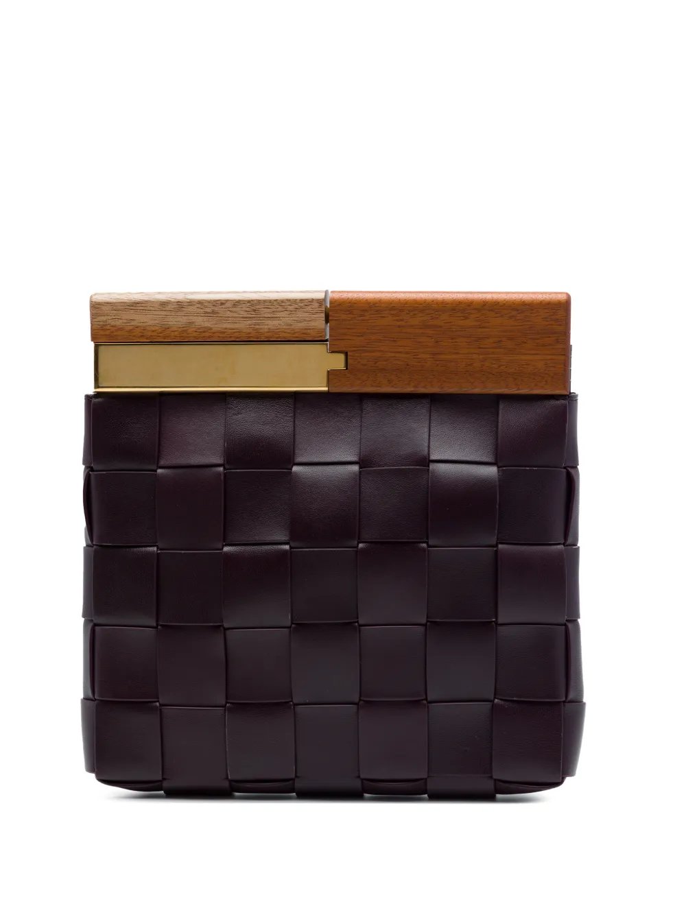 2019-2020 Lambskin Maxi Intrecciato The Snap clutch bag
