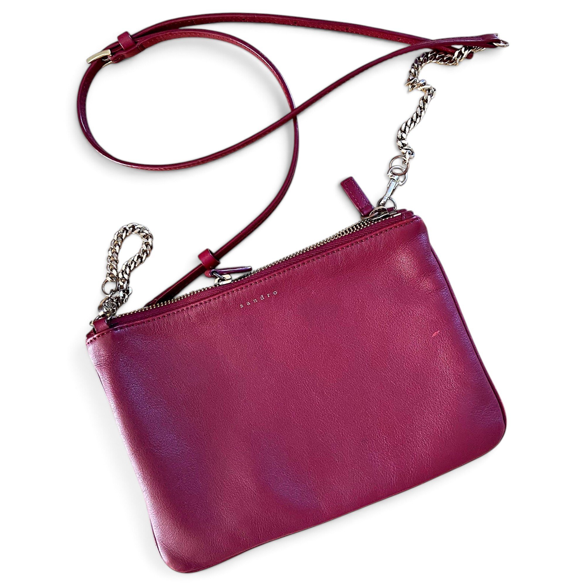 Sandro Addict leather crossbody bag