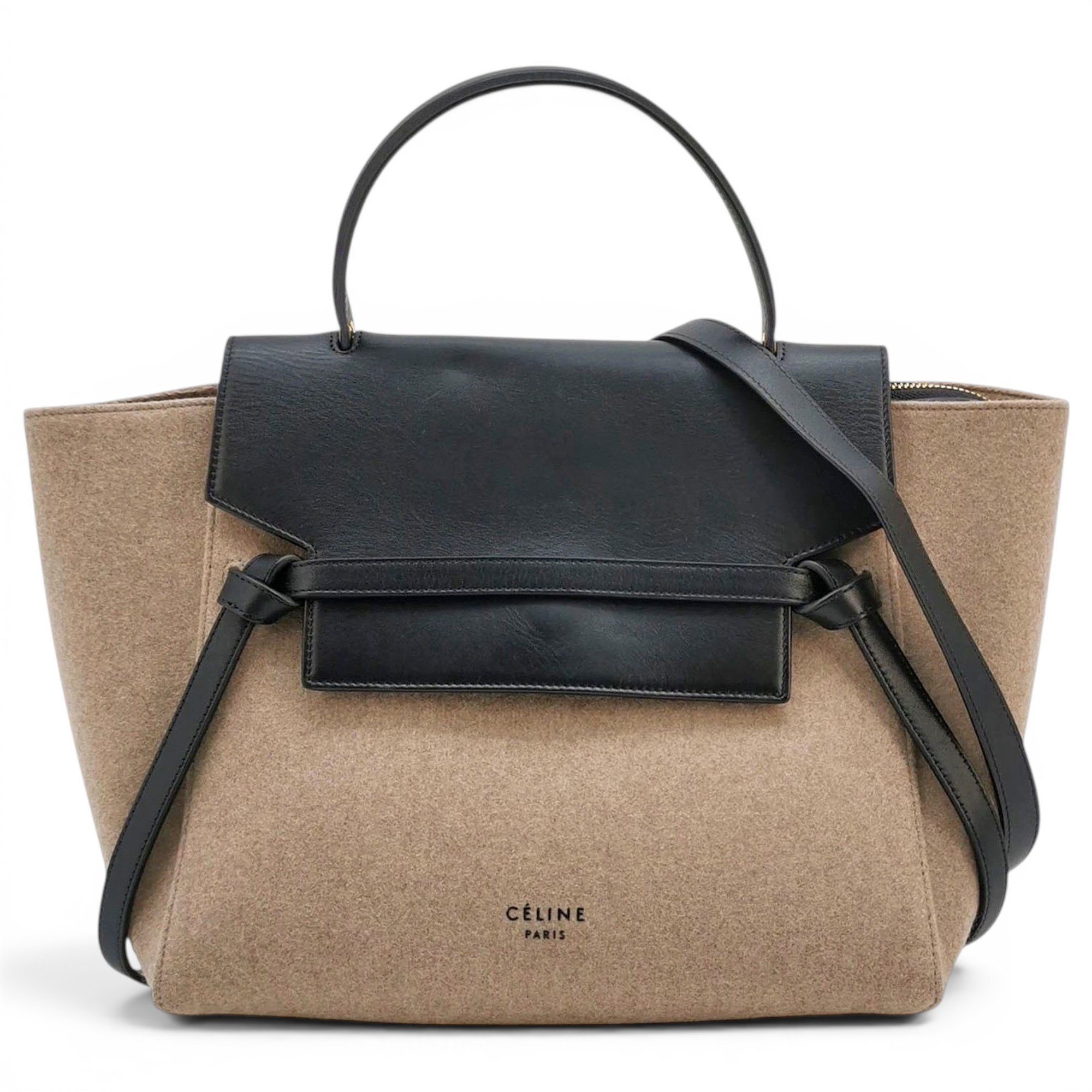 Belt leather handbag